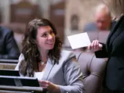 State Rep. Michelle Caldier, R-Gig Harbor, on the House floor in 2020.