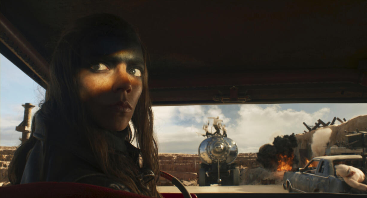 This image released by Warner Bros. Pictures shows Anya Taylor-Joy in a scene from &ldquo;Furiosa: A Mad Max Saga.&rdquo; The film will world premiere at the 77th Cannes Film Festival. (Warner Bros.
