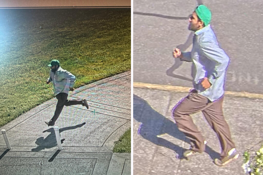 Vancouver police released security images of the suspect in a stabbing at Clark College on Tuesday.