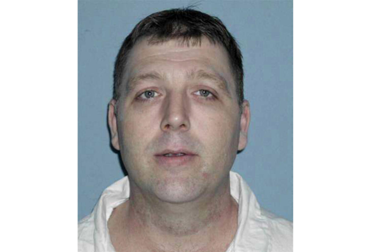 FILE - This undated photo released by the Alabama Department of Corrections shows Jamie Mills, who was convicted of bludgeoning an elderly couple to death 20 years ago to steal prescription drugs and $140 from their home. Alabama is set to execute Mills on Thursday evening, May 30, 2024.