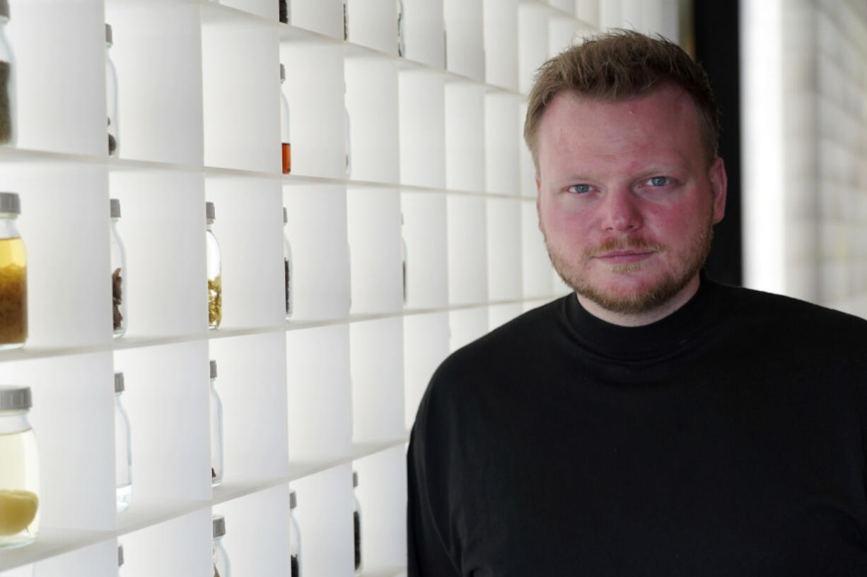 Rasmus Munk, co-owner and chef of Alchemist restaurant, poses inside Alchemist&rsquo;s kitchen, in Copenhagen, Denmark, Monday May 6, 2024. The Danish Michelin-starred chef has teamed up with the Florida-based startup Space Perspective to take fine-dining to our upper atmosphere in late 2025. Six guests are set to ascend to the stratosphere, where they will enjoy an immersive dining experience served up by chef Rasmus Munk.