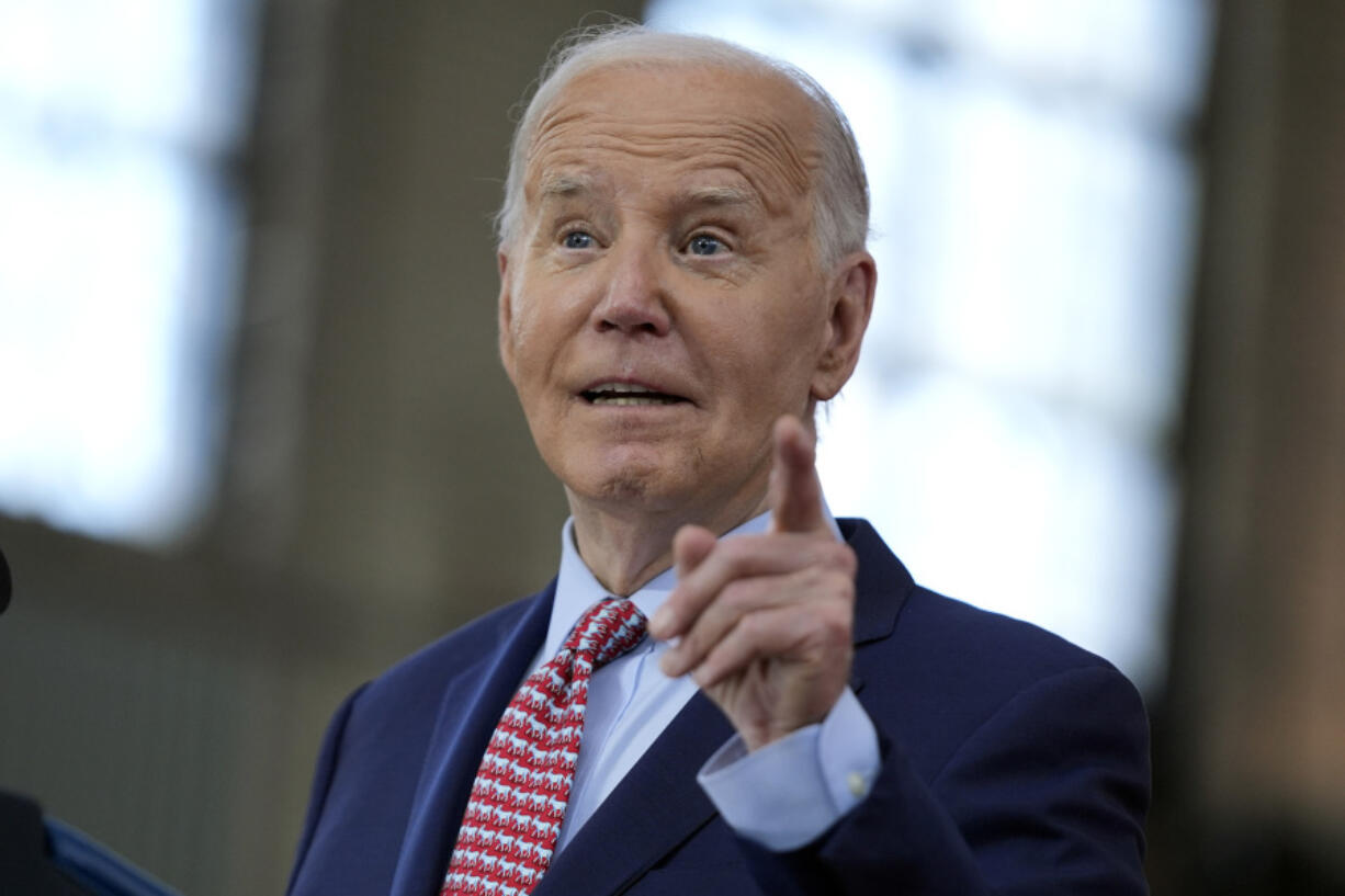 President Joe Biden speaks during a campaign event at Girard College, Wednesday, May 29, 2024, in Philadelphia.