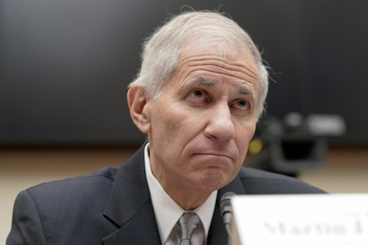 FILE - Federal Deposit Insurance Corporation Board of Directors Chairman Martin Gruenberg, testifies during the House Committee on Financial Services hearing on oversight of prudential regulators, Wednesday, Nov. 15, 2023, on Capitol Hill in Washington.