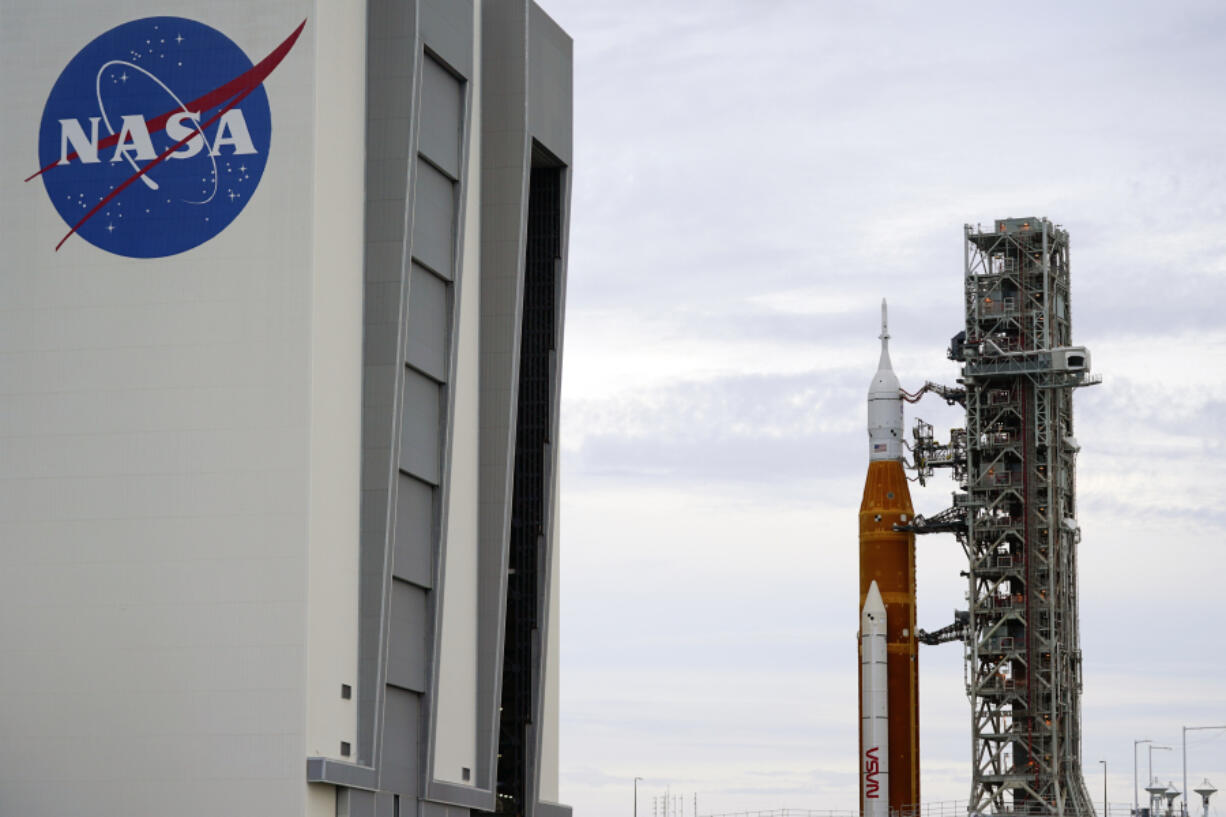 FILE - The NASA moon rocket rolls back to the Vehicle Assembly Building at the Kennedy Space Center Sept. 27, 2022, in Cape Canaveral, Fla. In Washington, a city that revolves around the federal government, the annual Best Places to Work survey is a closely-watched annual event worthy of bragging rights, provided you&rsquo;re one of the agencies like NASA or the Government Accountability Office who topped the survey. The survey, released Monday, May 20, 2024, uses information from the Office of Personnel Management&rsquo;s Federal Employee Viewpoint Survey.