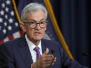 FILE - Federal Reserve Board Chair Jerome Powell speaks at a news conference at the Federal Reserve in Washington, May 1, 2024. On Wednesday, May 22, 2024, the Federal Reserve releases minutes from its most recent policy meeting.