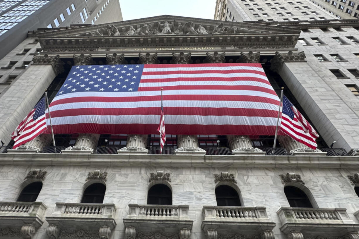 FILE - The New York Stock Exchange is shown on May 28, 2024, in New York. Asian shares are higher on Friday, May 31, 2024, as investors shrug off yet another decline on Wall Street.