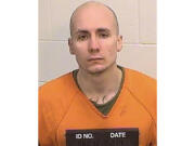 FILE - This booking photo provided by the Idaho Department of Corrections shows Skylar Meade. Meade, an Idaho inmate who escaped custody after an ambush at a hospital in March, pleaded guilty Wednesday, May 15, 2024, to escaping from prison and to being a persistent violator, but two additional felony enhancements related to injuries others received during the violent escape are still pending in court.