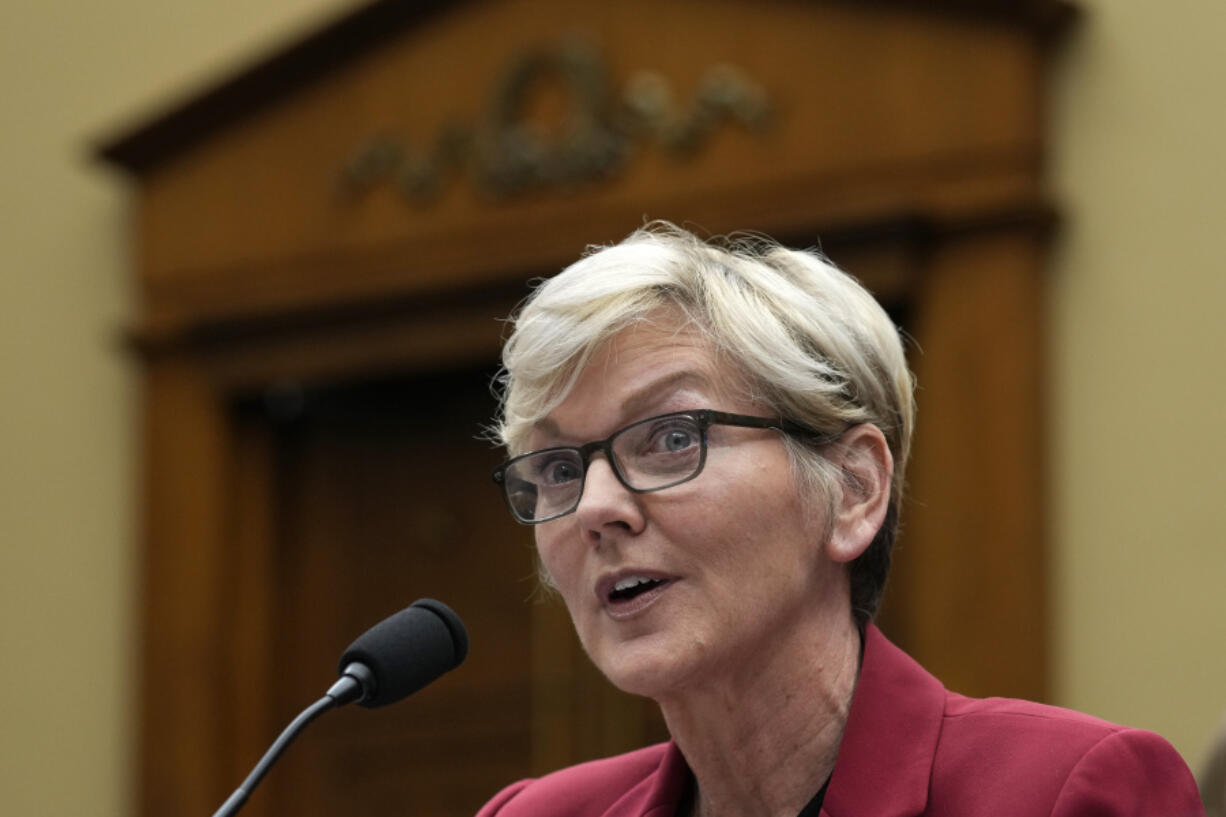 Energy Secretary Jennifer Granholm testifies before the House Committee on Energy and Commerce Subcommittee on Energy, Climate, and Grid Security for a hearing on Capitol Hill in Washington, Wednesday, May 1, 2024, on the 2025 Energy Department budget.