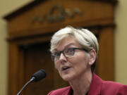 Energy Secretary Jennifer Granholm testifies before the House Committee on Energy and Commerce Subcommittee on Energy, Climate, and Grid Security for a hearing on Capitol Hill in Washington, Wednesday, May 1, 2024, on the 2025 Energy Department budget.