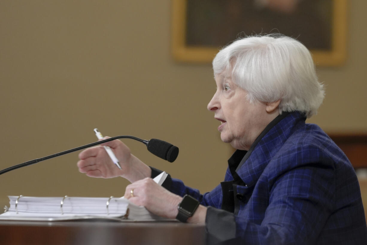 Treasury Secretary Janet Yellen testifies during a House Ways and Means Committee hearing, Tuesday, April 30, 2024, on Capitol Hill in Washington.