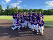Columbia River players pose for a photograph after their 6-3 win over W.F. West on Saturday to secure their second berth in the 2A state semifinals in the past three seasons.