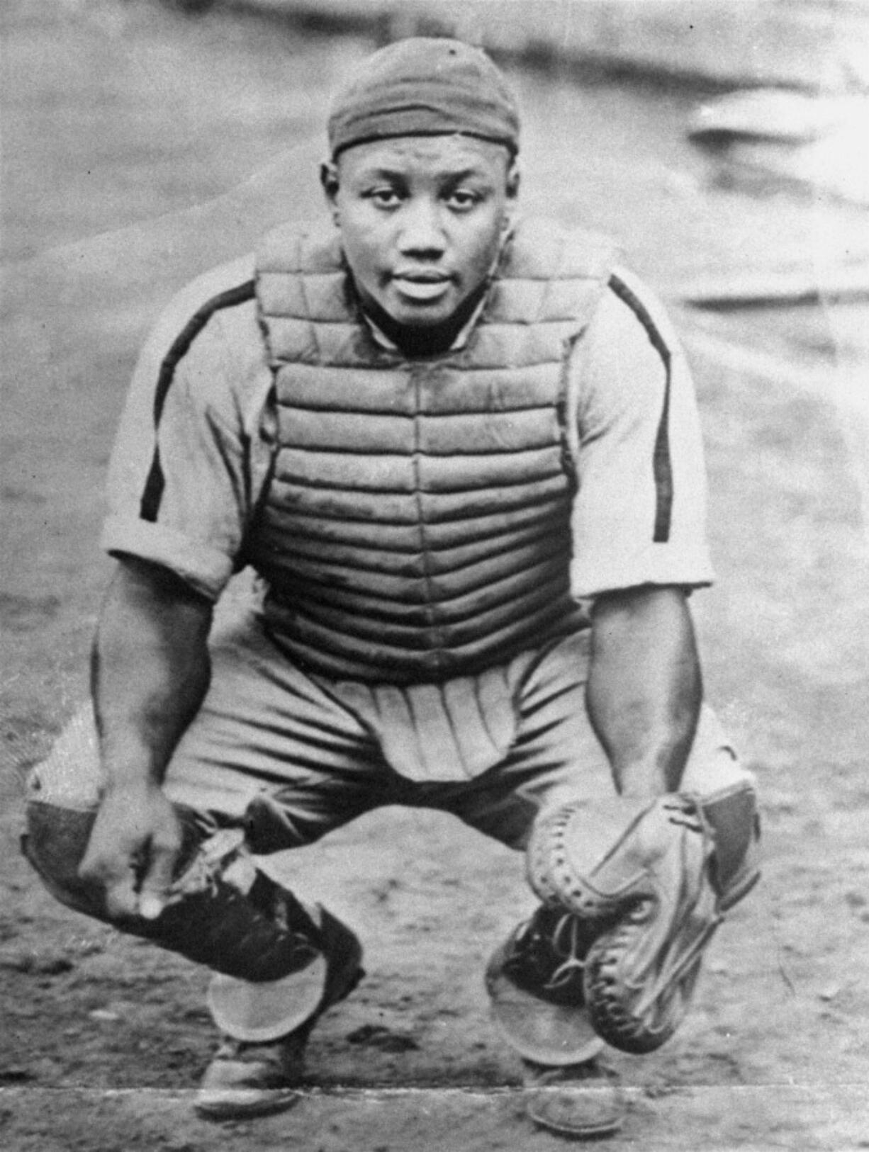 FILE - Baseball catcher Josh Gibson in an undated photo. Josh Gibson became Major League Baseball&rsquo;s career leader with a .372 batting average, surpassing Ty Cobb&rsquo;s .367, when records of the Negro Leagues for more than 2,300 players were incorporated after a three-year research project.