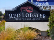 A sign for a Red Lobster restaurant is shown in San Bruno, Calif., Tuesday, May 14, 2024.