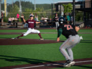 Ridgefield Raptors pitcher Travis Gibson, a Washougal High grad and Clark College pitcher, delivers against the Cowlitz Black Bears during an exhibition game Thursday, May 30, 2024, at Ridgefield Outdoor Athletic Complex.