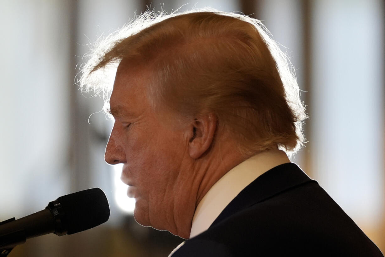 Former President Donald Trump speaks during a news conference at Trump Tower, Friday, May 31, 2024, in New York. A day after a New York jury found Donald Trump guilty of 34 felony charges, the presumptive Republican presidential nominee addressed the conviction and likely attempt to cast his campaign in a new light.