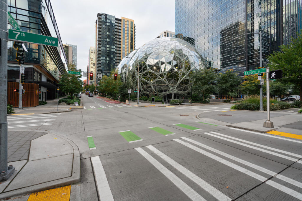 The Amazon Spheres in Seattle.