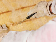 Insulation rolls can be cut to fit specific spaces.