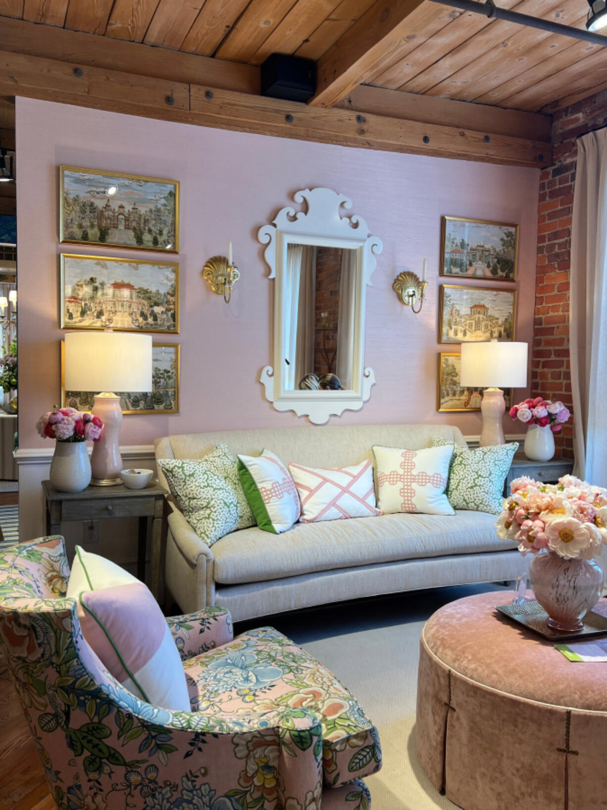 Pinks, tender greens, serene blues, and gentle yellows are seen all over market.