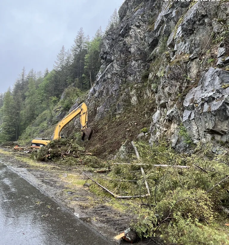 Since early May, crews have been removing loose wood and rock from a hillside above westbound I-90 as part of a project to prevent rockslides.