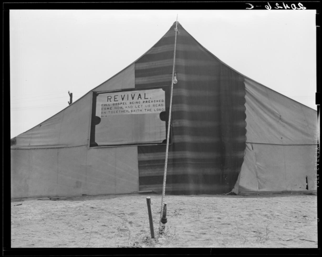 This &ldquo;revival tabernacle&rdquo; used in Yakima County possibly resembled the one constructed in 1909 in Vancouver for a similar &ldquo;spiritual awakening&rdquo; religious event.