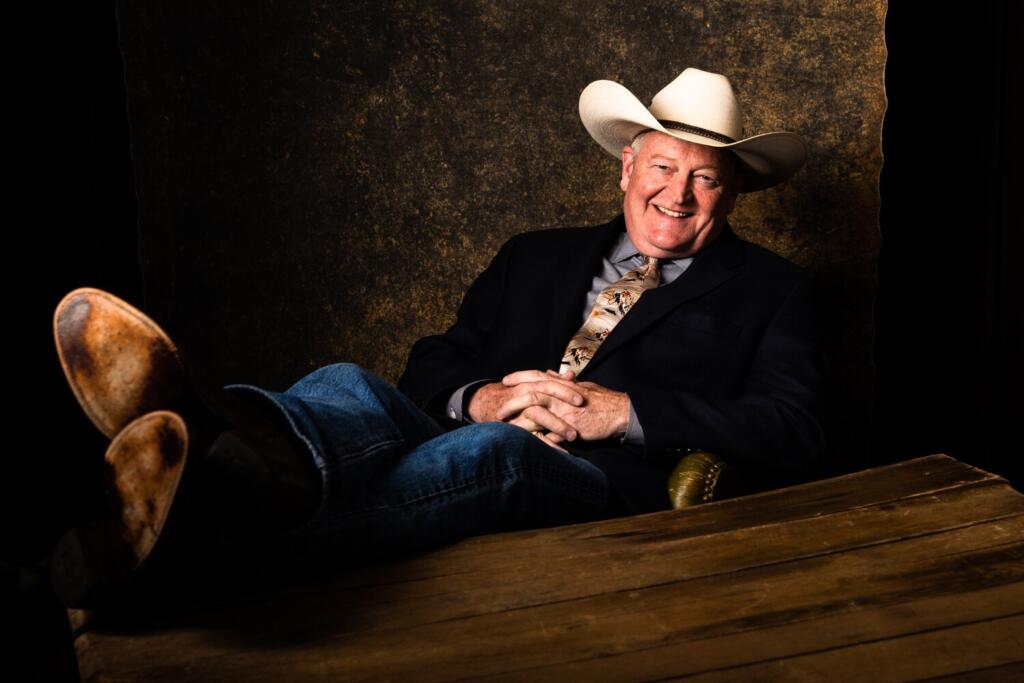 Craig Johnson, author of the Walt Longmire mystery novels, in the L.A. Times Festival of Books photo studio, at USC, in Los Angeles, CA, Sunday, April 24, 2022. (Jay L.