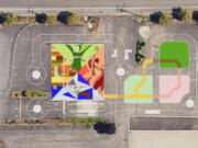 Here&rsquo;s a graphic that shows the overall design of the Heights Bike Garden.