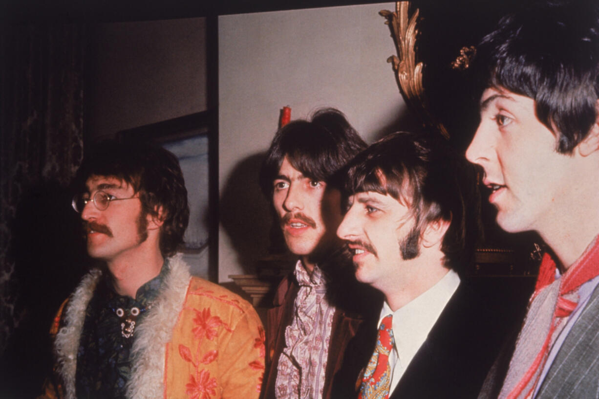 From left, John Lennon, George Harrison, Ringo Starr and Paul McCartney of the Beatles, circa 1967.