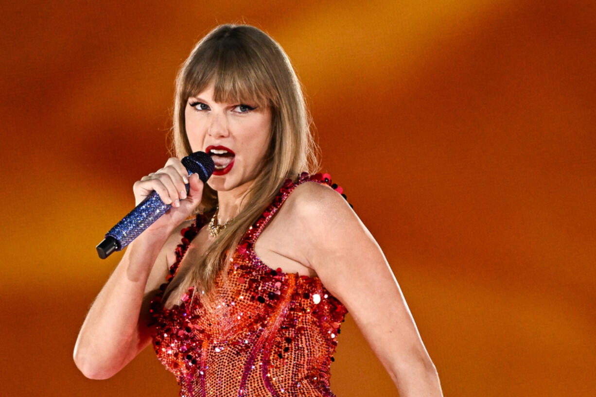 Taylor Swift performs onstage at the Paris La Defense Arena in Nanterre, France, on May 9, 2024.