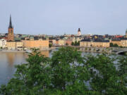 Stockholm is viewed from the Monteliusvagen scenic path.