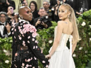 Cynthia Erivo, left, and Ariana Grande attend The Metropolitan Museum of Art&rsquo;s Costume Institute benefit gala celebrating the opening of the &ldquo;Sleeping Beauties: Reawakening Fashion&rdquo; exhibition on Monday, May 6, 2024, in New York.