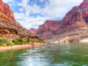 The Colorado River flowing through Grand Canyon.