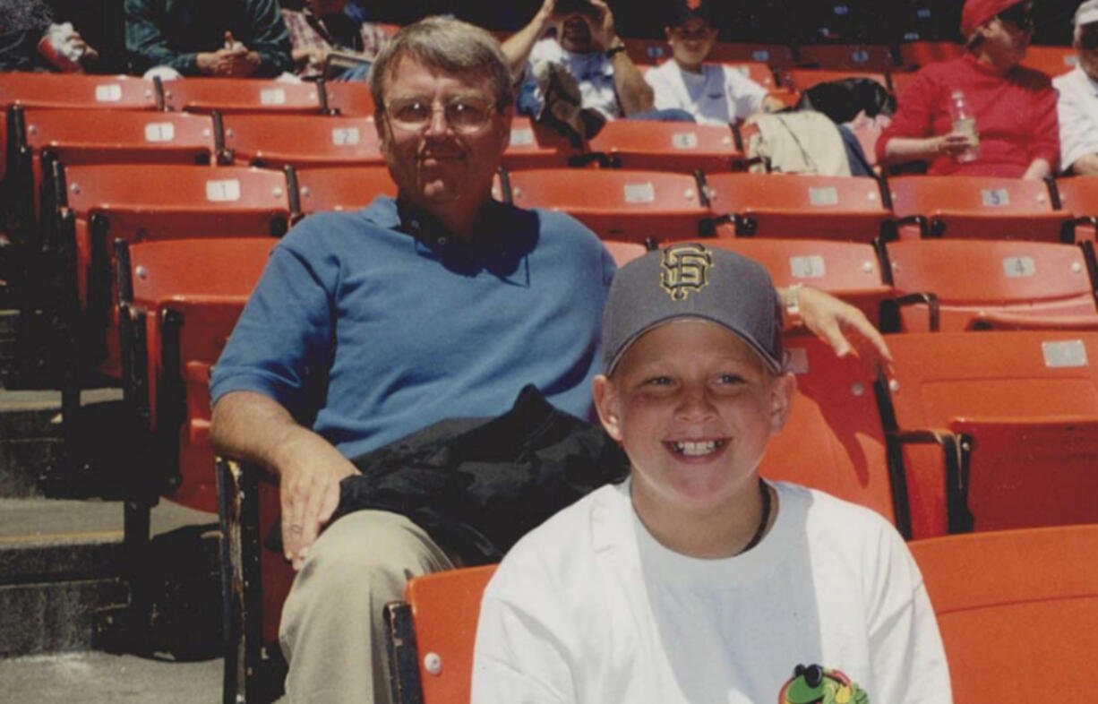 Frank (top left) and Wade King (bottom right) enjoyed a San Francisco Giants game around the time of their birthdays, June 4 and 5, 1999 &mdash; just days before the explosion of the Olympic Pipeline in Bellingham took Wade&rsquo;s life.