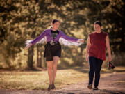 Isabel Deroy-Olson, left, and Lily Gladstone in &ldquo;Fancy Dance.&rdquo; (Apple TV+)