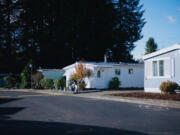 A view of the Western Plaza Senior Mobile Home Park on Monday, Nov 13, 2023 in Tumwater, Washington. The park, which was recently bought by Legacy Communities LLC, is upping rent at unsustainable rates for tenants that are often on a fixed income, as well as ignoring maintenance responsibilities.