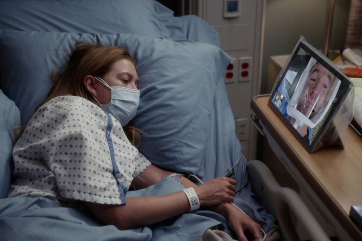 Ellen Pompeo as star surgeon Meredith Grey, who was laid low with COVID-19 in season 17 of &ldquo;Grey&rsquo;s Anatomy.&rdquo; (ABC/TNS)