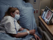 Ellen Pompeo as star surgeon Meredith Grey, who was laid low with COVID-19 in season 17 of &ldquo;Grey&rsquo;s Anatomy.&rdquo; (ABC/TNS)