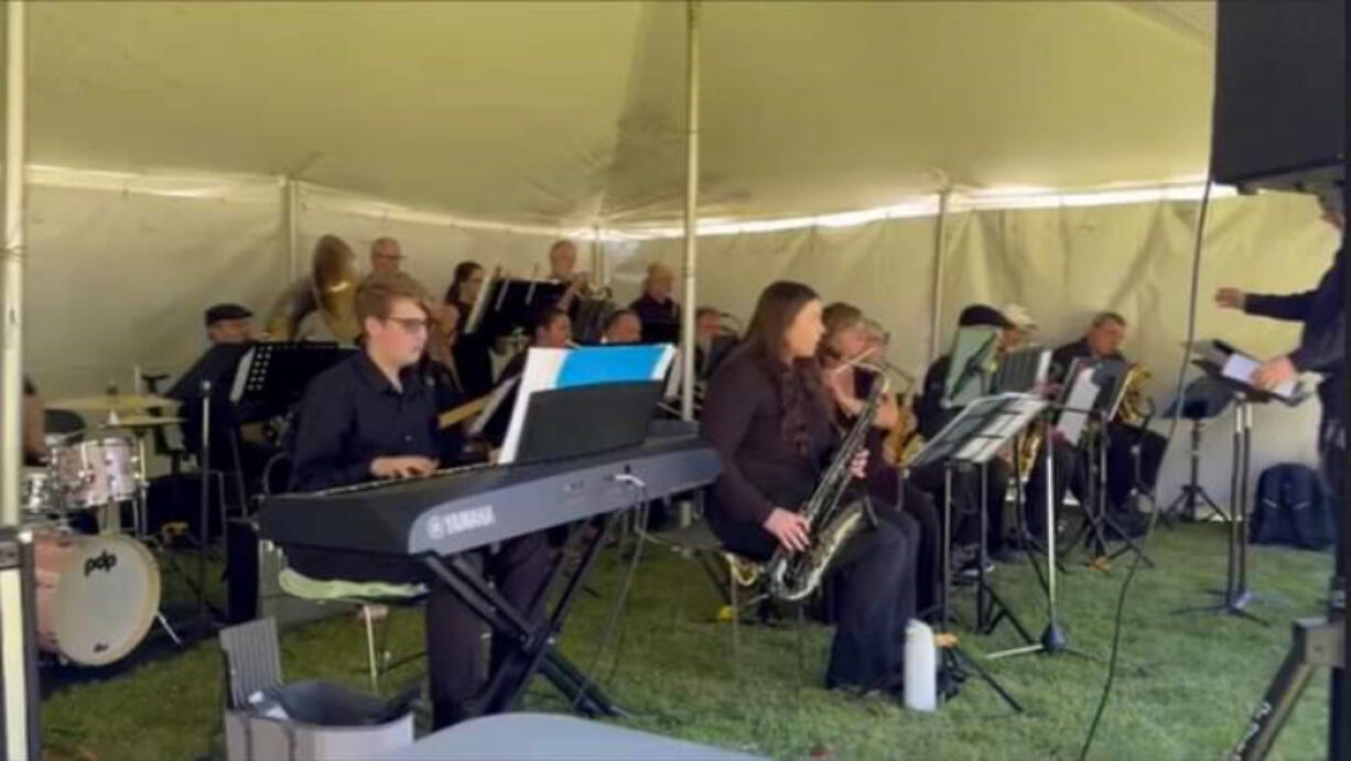 The Vancouver Community Jazz Band had its first public performance on May 14 at the La Center Library&rsquo;s 20th Anniversary Party.