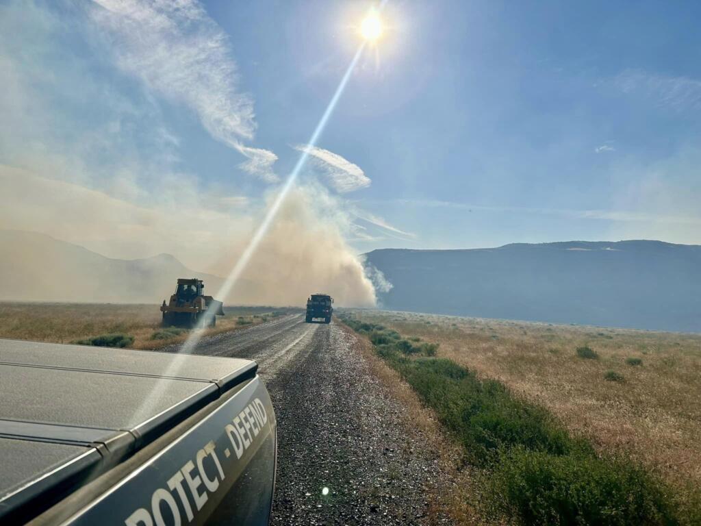 Firefighters from YTC Fire & Emergency Services are working to extinguish a wildland fire that has burned 3,500 acres in the east central area of the Training Center.