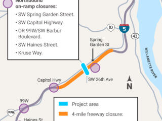 Maps of Interstate 5 closure, June 28 through July1 photo gallery