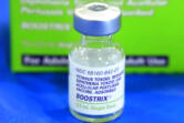 An empty bottle of tetanus, diphtheria and pertussis (whooping cough) vaccine.