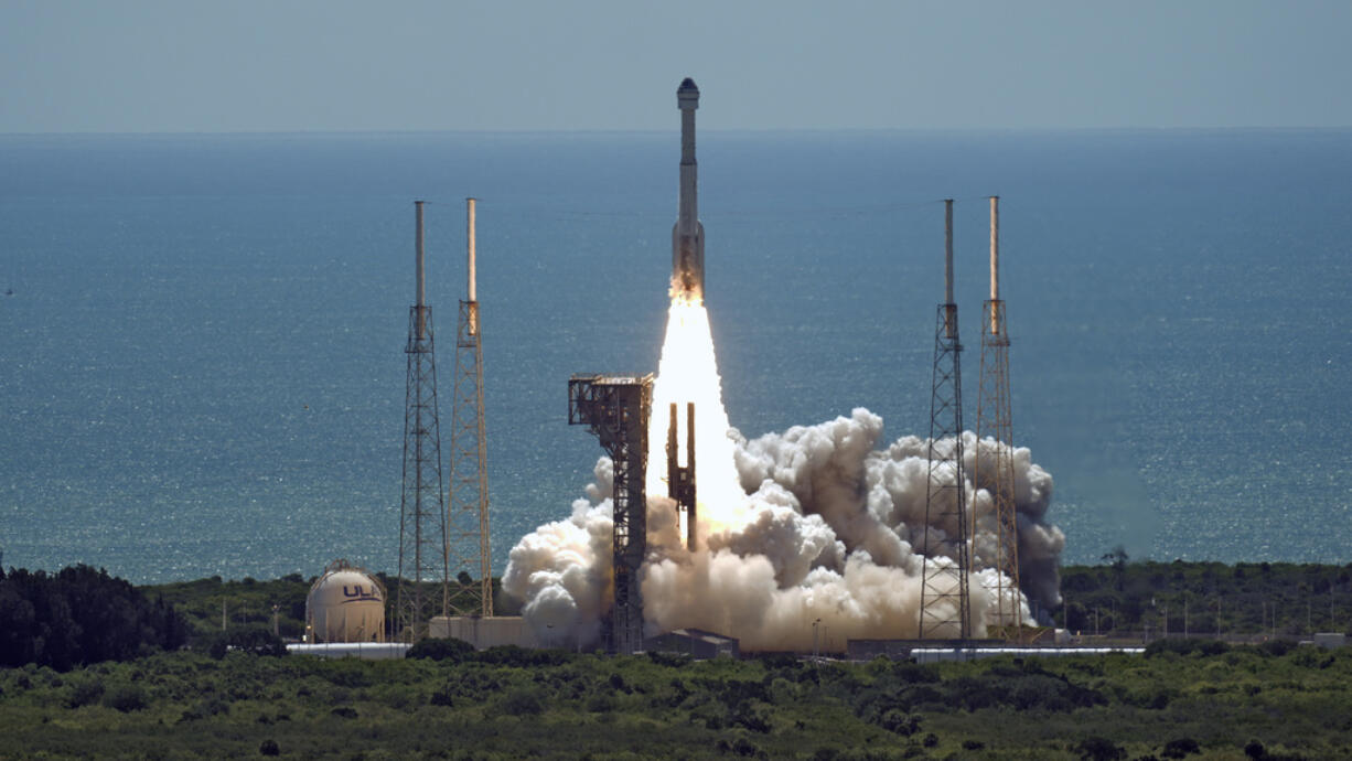 Boeing's Starliner capsule, atop an Atlas V rocket, lifts off from launch pad at Space Launch Complex 41 Wednesday, June 5, 2024, in Cape Canaveral, Fla. NASA astronauts Butch Wilmore and Suni Williams are headed to the International Space Station.