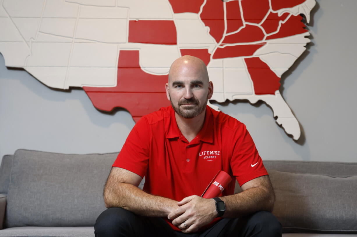 Joel Penton, founder and CEO of LifeWise Academy, sits May 30 at LifeWise Academy offices in Hilliard, Ohio.