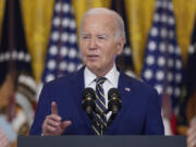 FILE - President Joe Biden speaks in the East Room at the White House in Washington, June 4, 2024.