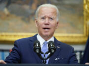 FILE - President Joe Biden speaks before signing into law S. 2938, the Bipartisan Safer Communities Act gun safety bill, in the Roosevelt Room of the White House in Washington, June 25, 2022. More than 500 people have been charged with federal crimes under new firearms trafficking and straw purchasing laws that are part of the landmark gun safety legislation President Joe Biden signed two years ago Tuesday. Some of the people were linked to transnational cartels and organized crime. That&#039;s according to a White House report obtained by The Associated Press.