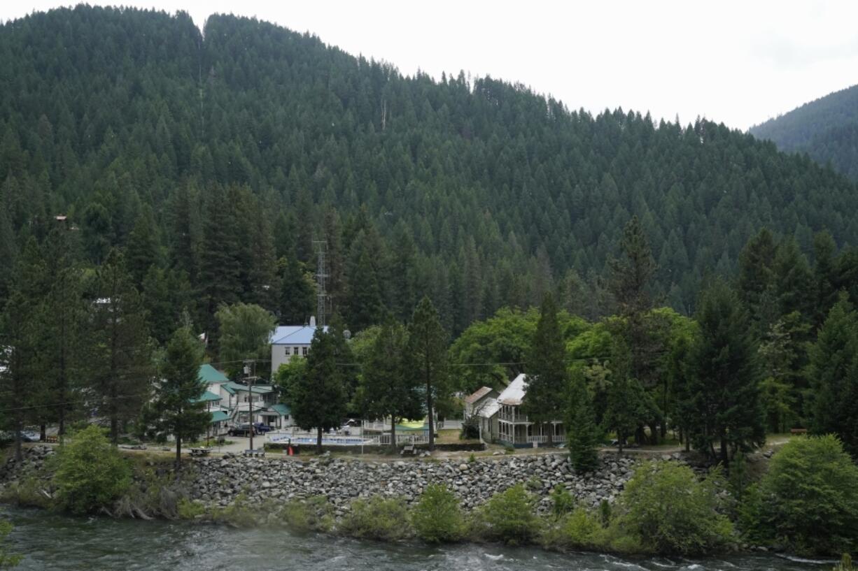 Homes in the city of Downieville, Calif., can be seen, June 6, 2023.