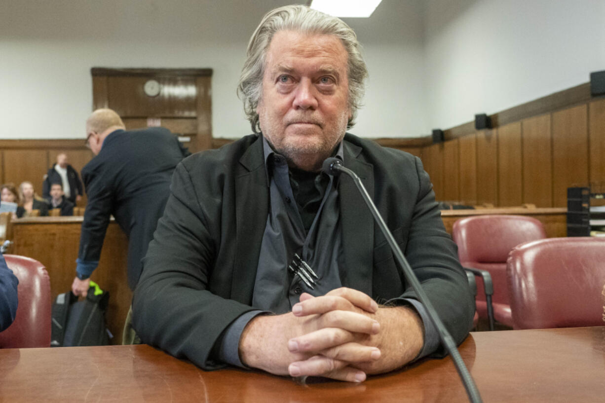 FILE - Steve Bannon appears in court in New York, Jan. 12, 2023. A federal appeals court panel on Thursday, June 20, 2024, rejected longtime Donald Trump ally Steve Bannon&#039;s bid to stay out of prison while he fights his conviction for defying a subpoena from the House committee that investigated the U.S. Capitol attack.