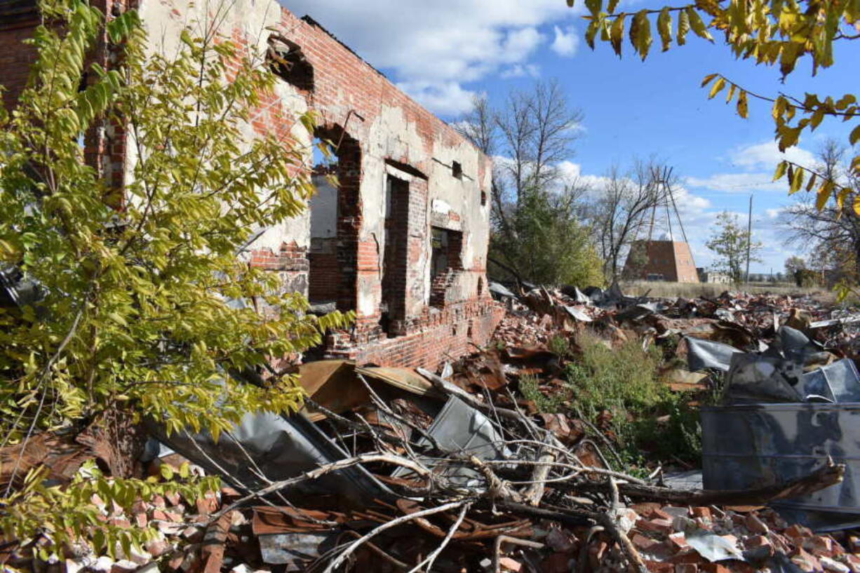 FILE - Ruins of a Native American boarding school on the Rosebud Sioux Reservation are pictured in Mission, S.D., Oct. 15, 2022. U.S. Catholic Bishops are slated to approve a new outreach plan for Native American Catholics during a convention on Friday, June 14, 2024, in Louisville, Ky. The plan is part of an effort to make amends for the widespread abuses inflicted on Native youths at Catholic-run boarding schools in the 19th and 20th centuries.