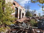 FILE - Ruins of a Native American boarding school on the Rosebud Sioux Reservation are pictured in Mission, S.D., Oct. 15, 2022. U.S. Catholic Bishops are slated to approve a new outreach plan for Native American Catholics during a convention on Friday, June 14, 2024, in Louisville, Ky. The plan is part of an effort to make amends for the widespread abuses inflicted on Native youths at Catholic-run boarding schools in the 19th and 20th centuries.