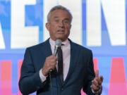 FILE - Independent presidential candidate Robert F. Kennedy Jr. speaks during the Libertarian National Convention at the Washington Hilton in Washington, May 24, 2024. An Associated Press analysis of Gallup data going back to 1980 shows that it&#039;s pretty common for third-party candidates to look like they have polling momentum in the months before an election, only to come up far short at the ballot box.