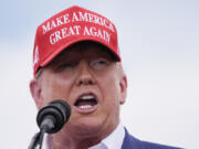 Republican presidential candidate, former President Donald Trump speaks at a campaign rally Sunday, June 9, 2024, in Las Vegas.